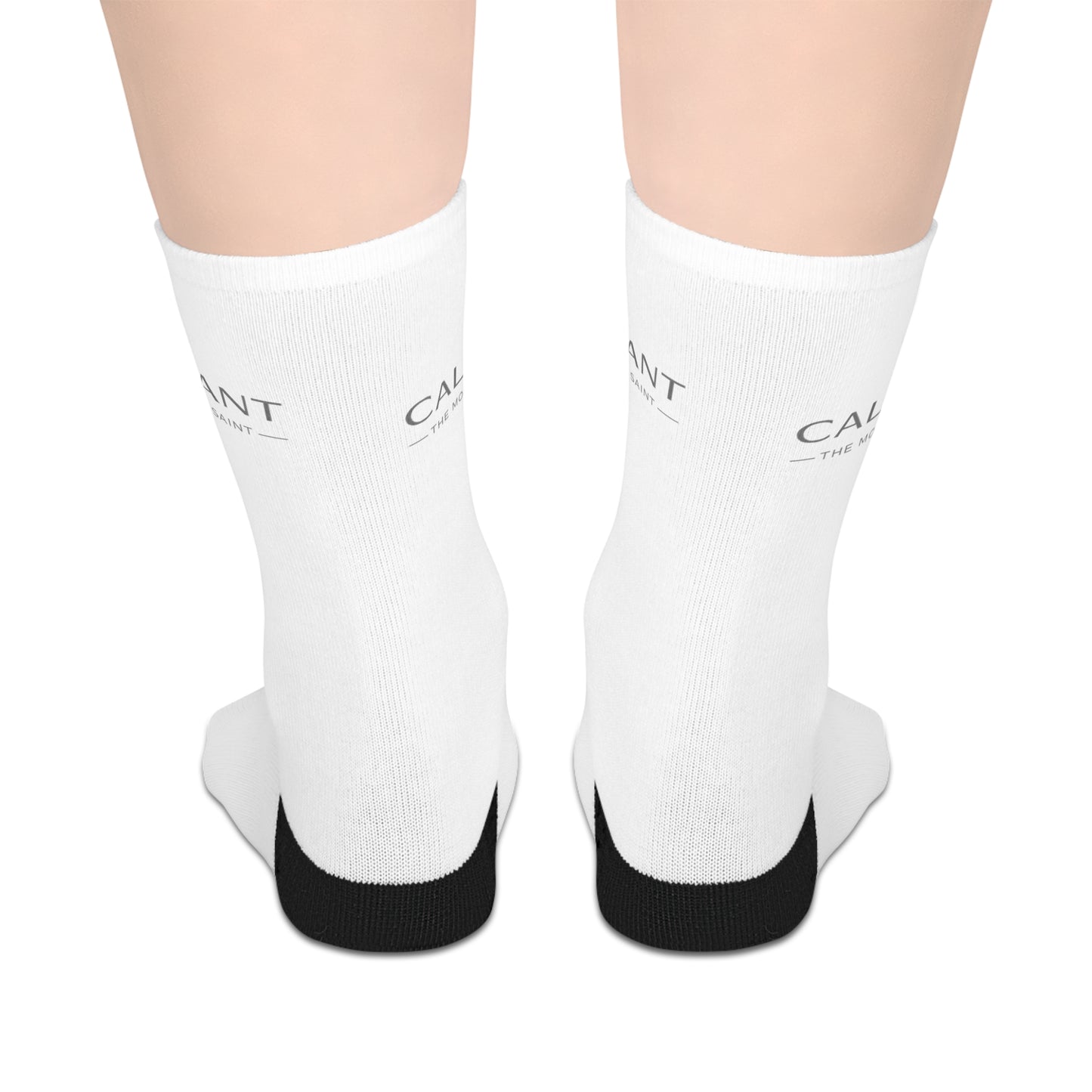Calant Minimalist Mid-Length Socks — White Crew Athletic Socks