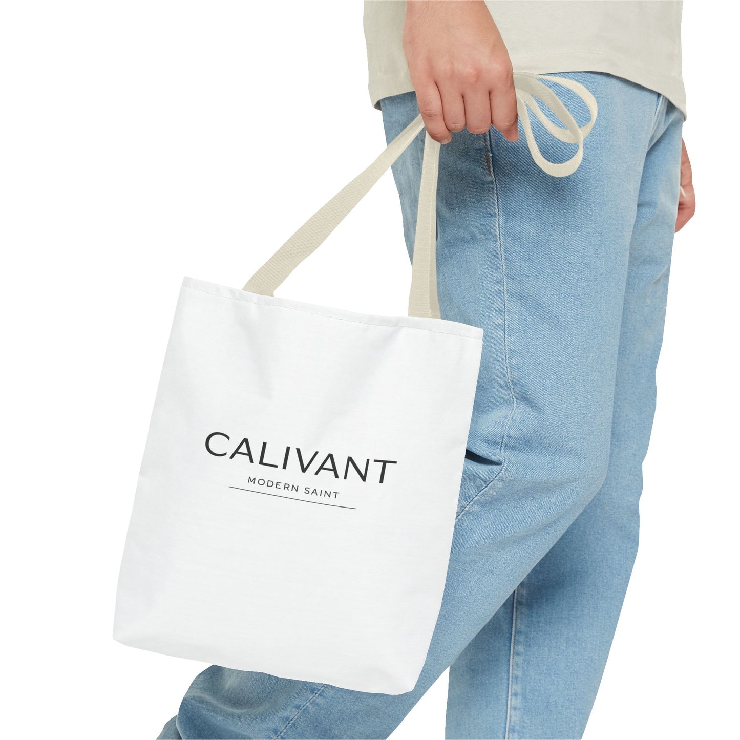 Tote Bag — Minimalist 'CALIVANT' Logo Canvas Tote (All-Over Print)