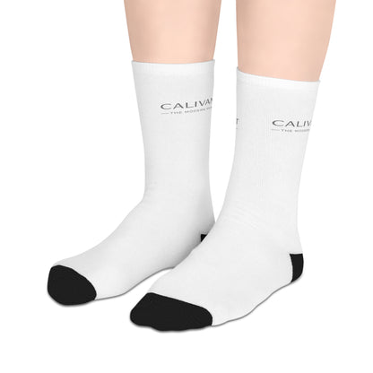 Calant Minimalist Mid-Length Socks — White Crew Athletic Socks