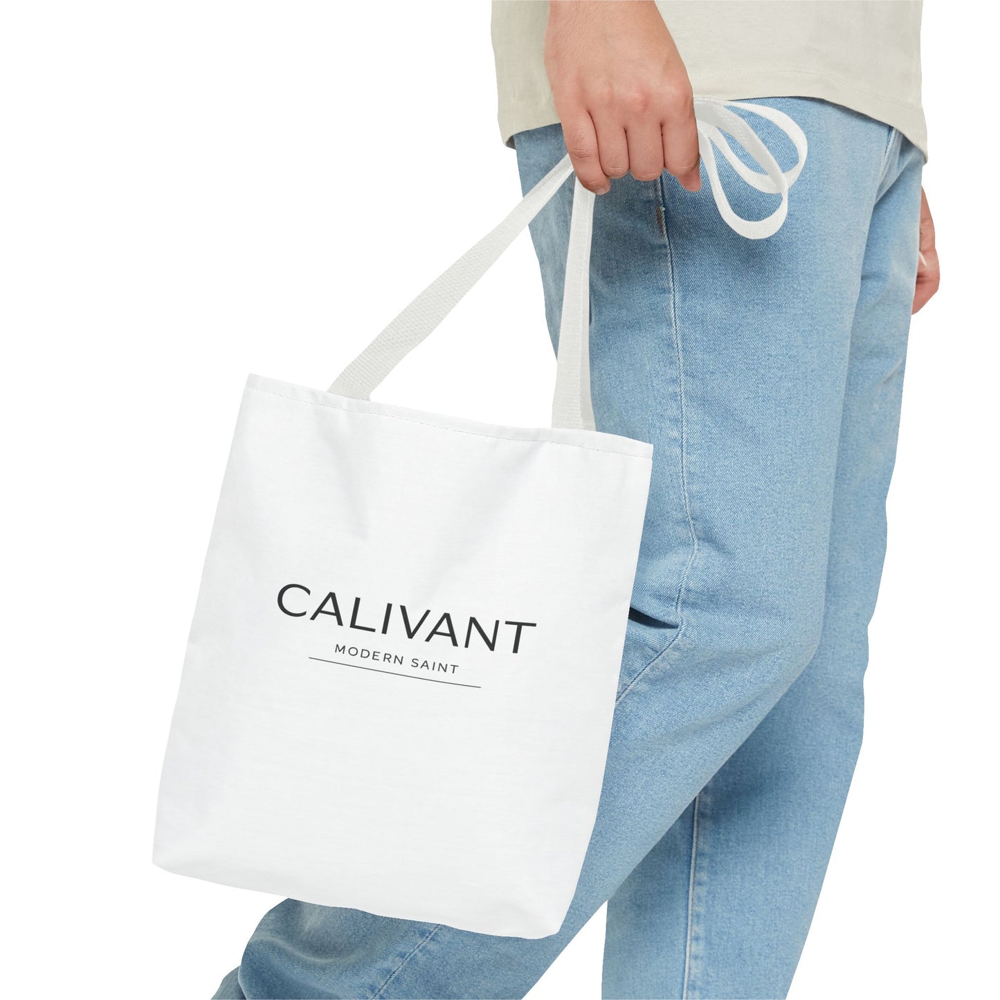 Tote Bag — Minimalist 'CALIVANT' Logo Canvas Tote (All-Over Print)