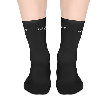 Calant Minimalist Mid-Length Socks — Black Crew Athletic Socks